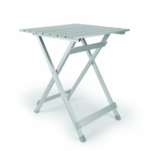 Camco 51891 Fold-Away Aluminum Table - Large Side Bilingual - Young Farts RV Parts