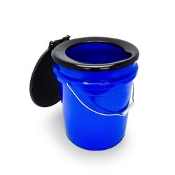 Camco Portable Toilet Bucket Style Round Seat with Lid 41549 - Young Farts RV Parts