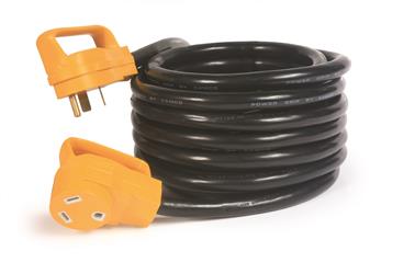 Camco Power Grip RV Extension Cord, STW - TT30P / TT-30R, 30 Amp, 25' - Young Farts RV Parts