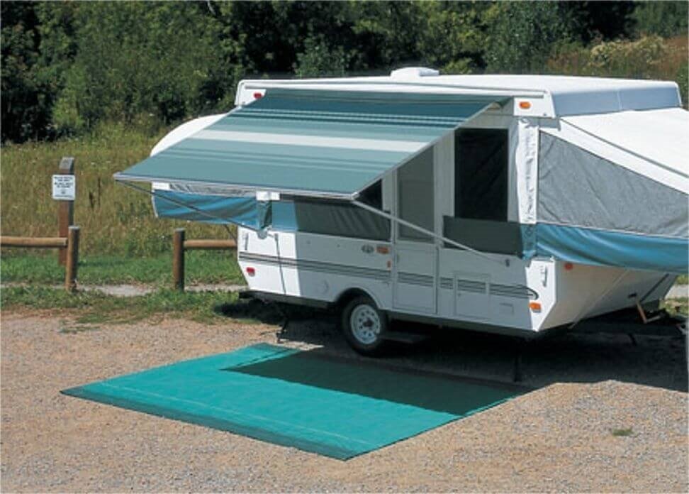 Carefree JU148C00 - 1Pc Fabric 14' Teal Awning with White Weatherguard - Young Farts RV Parts