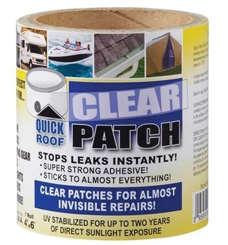 Cofair Products QRCP46 - Quick Roof Clear Repair Tape Roll 4" x 6' - Young Farts RV Parts