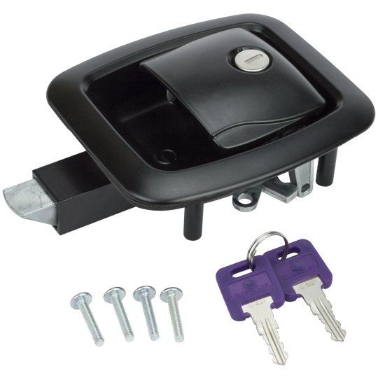 Creative Product BLL-50101-2006-1PK - Global Versa M Pro Baggage Door Lock, Black - Young Farts RV Parts