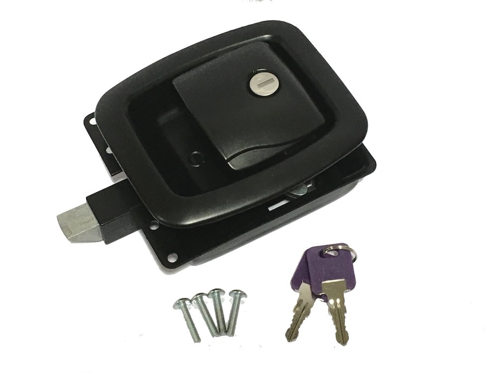 Creative Product BLL-50301-2006-1PK - Global Versa V Pro Baggage Door Lock, Black - Young Farts RV Parts