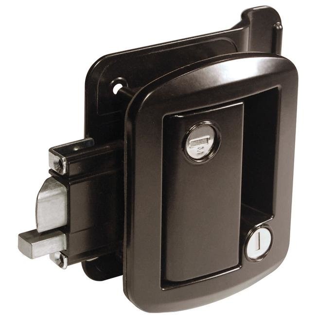 Creative Product TTL-43610-2006-1PK - Recreational Vehicule Door Lock with Deadbolt Black - Young Farts RV Parts