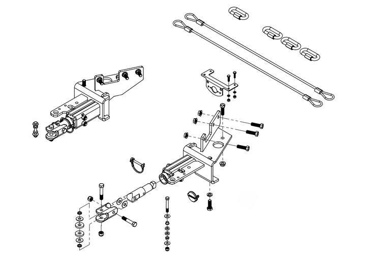 Demco 9519341 - Tabless Base Plate Kit - Removable Arms Ram 1500 New Body 2019 - Young Farts RV Parts