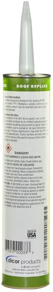 Dicor 12-7040-25 - Self-Leveling Lap Sealant - White - 10.3 Oz (Box of 25) - Young Farts RV Parts