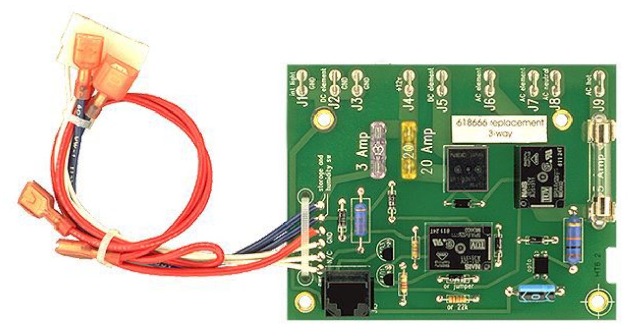 Dinosaur Electronics 618666 3-Way Refrigerator Power Supply Circuit Board - Young Farts RV Parts