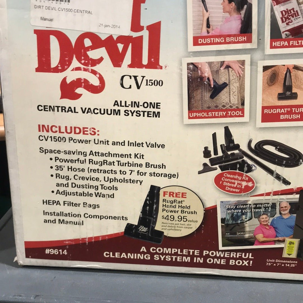 Dirt Devil CV1500 RV All-In-One Central Vacuum System #9614 - Young Farts RV Parts