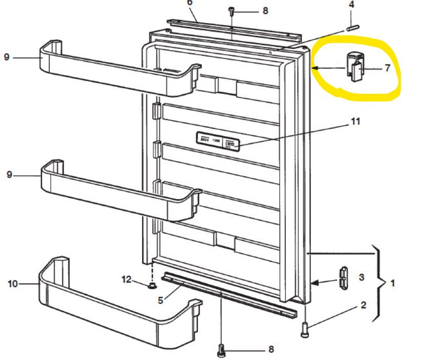 Dometic (2932670017) Beige Replacement Door Handle - Young Farts RV Parts