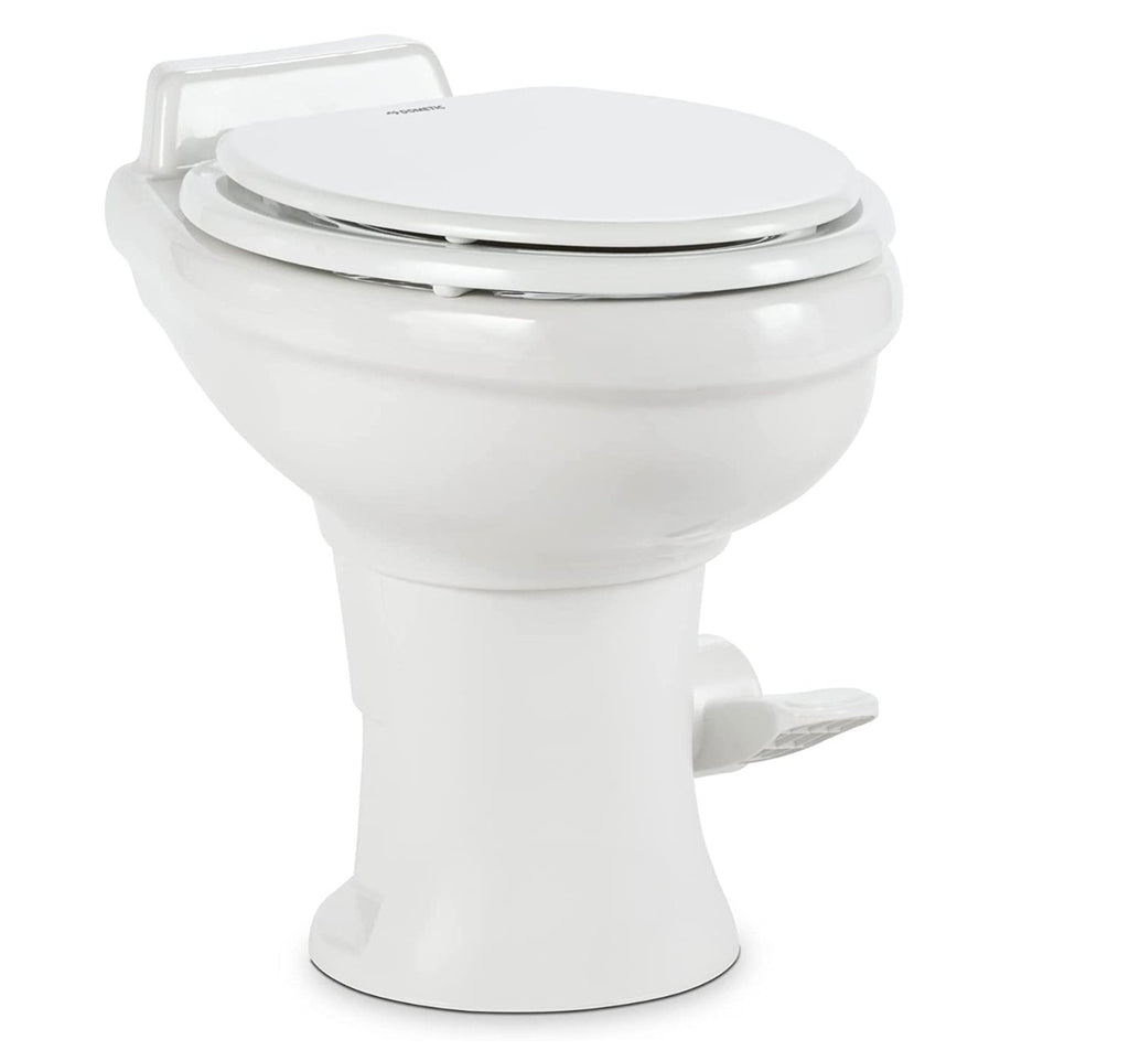 Dometic 300 Toilet Standard Profile with Pedal Flush Control - White - 302300071 - Young Farts RV Parts