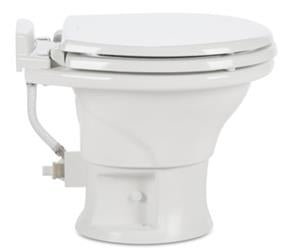Dometic 310 Series Toilet Low Profile Ceramic White with Pedal Flush Control 302311681 - Young Farts RV Parts