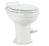 Dometic 302320081 Model 320 Standard Profile Ceramic Toilet with Pedal Flush Control - White