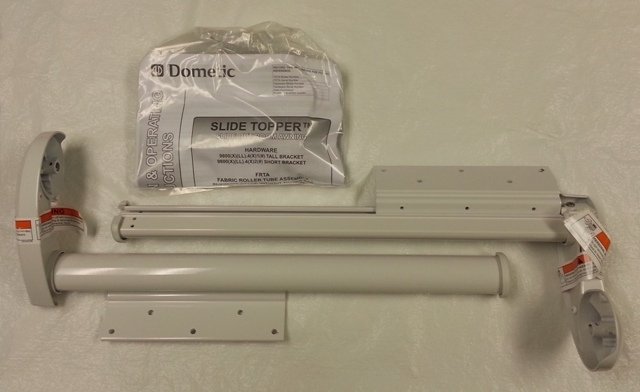 Dometic 9800018.401B - 45-Degree Bracket Kit for Slide Topper Awnings, White - Young Farts RV Parts
