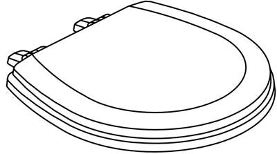 Dometic Toilet Seat D-Shape Closed Front White for 910/ 911 - 385344436 - Young Farts RV Parts