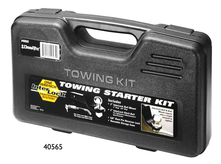 Draw-Tite 40565 - Interlock, Trailer Hitch Ball Mount Starter Kit, 6,000 lbs. Capacity, Fits 2 in. Receiver, 2 in. Drop, Black - Young Farts RV Parts