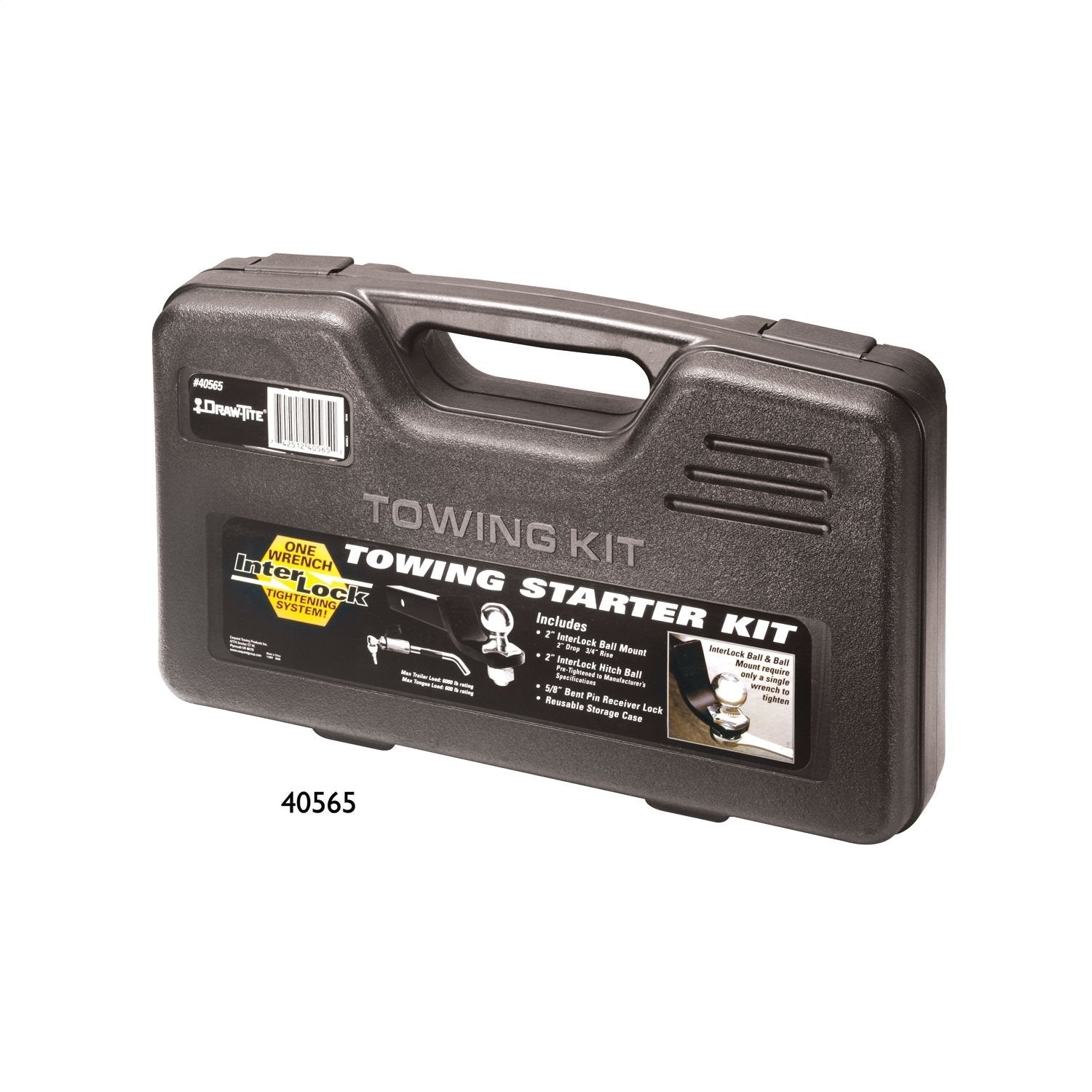 Draw-Tite 40565 - Interlock, Trailer Hitch Ball Mount Starter Kit, 6,000 lbs. Capacity, Fits 2 in. Receiver, 2 in. Drop, Black - Young Farts RV Parts
