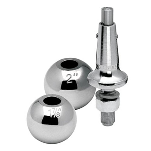 Draw-Tite 63802 - Interchangeable Trailer Hitch Ball, 8,000 lbs. Capacity, Chrome - Young Farts RV Parts