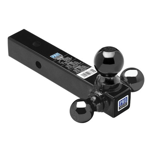 Draw-Tite 80425 - Tri-Ball Trailer Hitch Ball Mount, 10,000 lbs. Capacity, Fits 2 in. Receiver, Black - Young Farts RV Parts