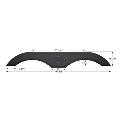 FENDER SKIRT 69-3/8"X9.5"BLK - Young Farts RV Parts