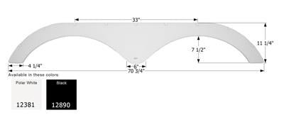 Fender Skirt Icon 12890 - Young Farts RV Parts