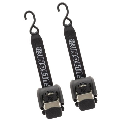 Fulton 2062100 - F2 Series Stainless Steel Ratchet Retractable Transom Tie Downs Straps - Young Farts RV Parts