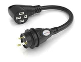 Furrion RV Power Cord Adapter 50 Amp Female 30 Amp Male - FP5230R-SB