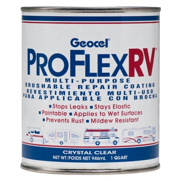 Geocel GC23800 - Pro Flex 32 oz. Fibered Multi-Purpose Crystal Clear Roof Coating - Young Farts RV Parts