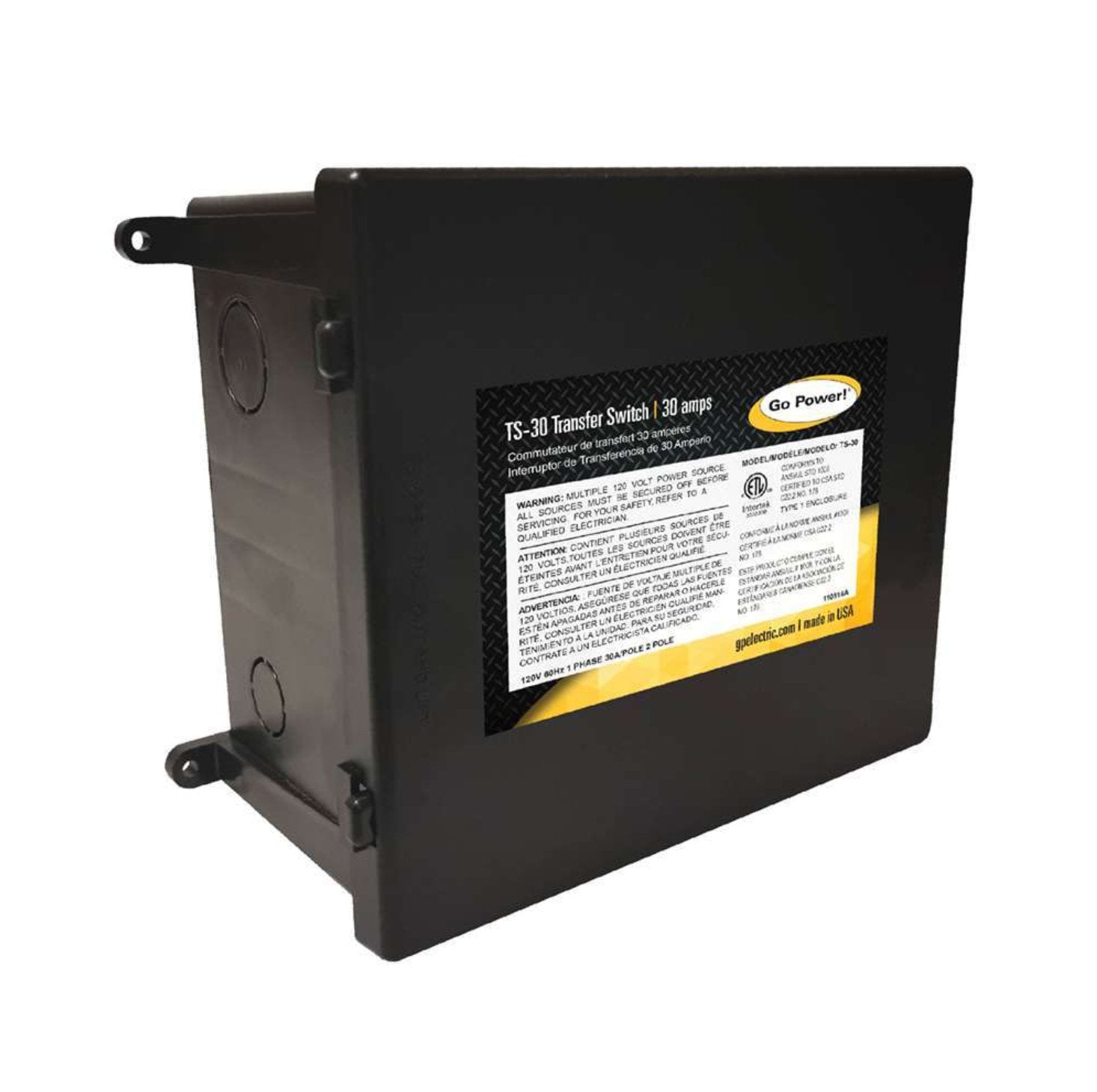 Go Power 64403 Power Transfer Switch, Automatic, 120V, 30A - Young Farts RV Parts