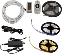 Load image into Gallery viewer, Green LongLife 8080108 2-in-1 16.4 FT LED Light Strip Kit w/Dimmer Remote Control - Warm White &amp; Cool White - Young Farts RV Parts