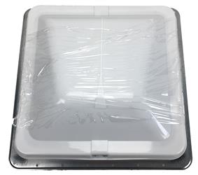 Heng's Industries Roof Vent Manual 14" x 14" - White Lid Metal Base - 71111A-C1G1 - Young Farts RV Parts