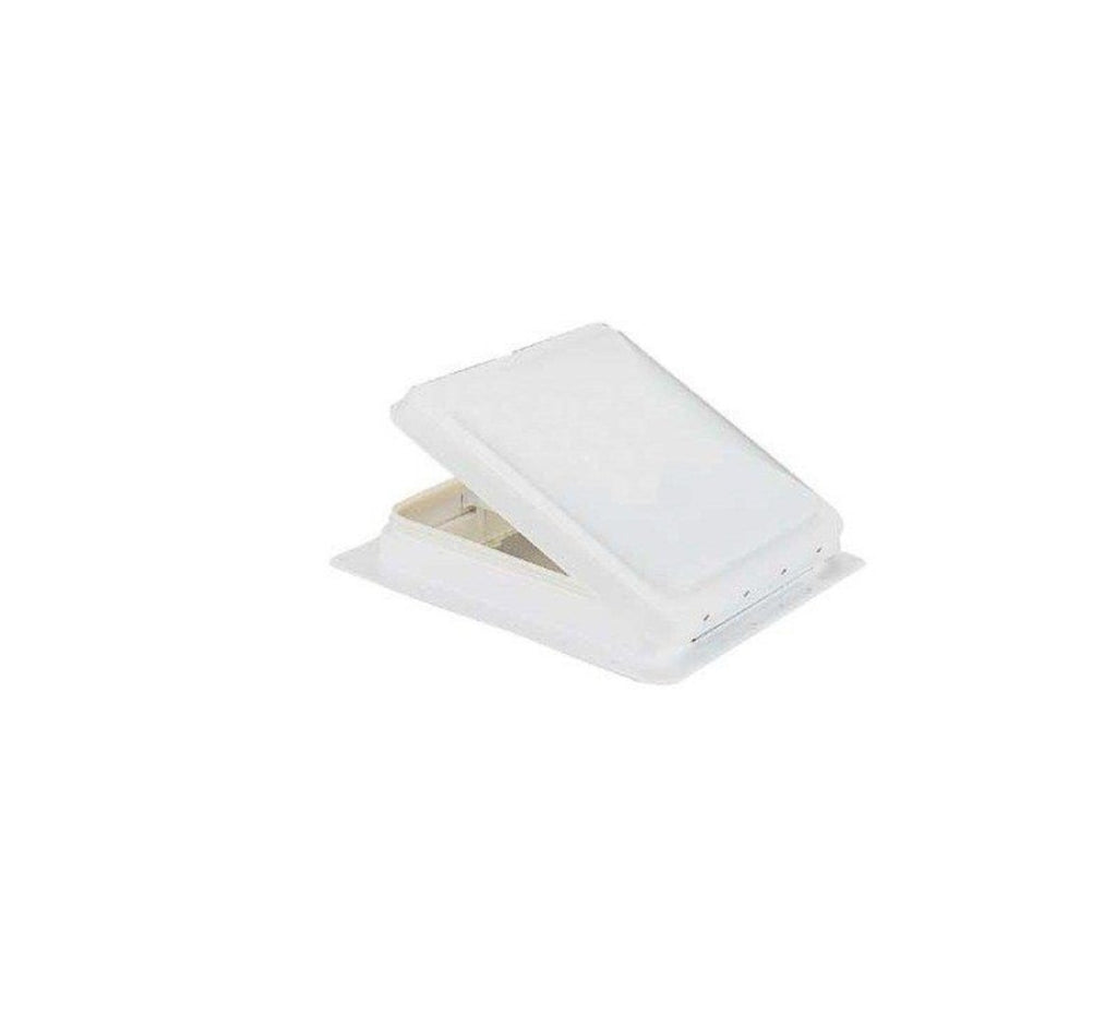 Heng's Industries V971202-C1G1 Roof Vent Manual Opening - with Fan, White Lid and Metal Base - Young Farts RV Parts