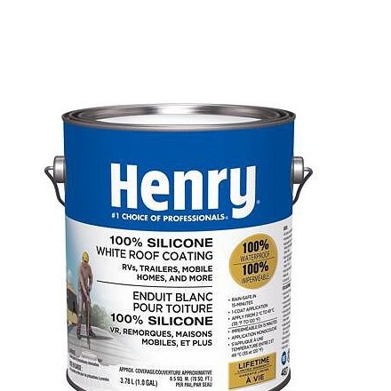 Henry Company HE487660 - Henry® 487 100% Silicone White Roof Coating 3.78L - Young Farts RV Parts