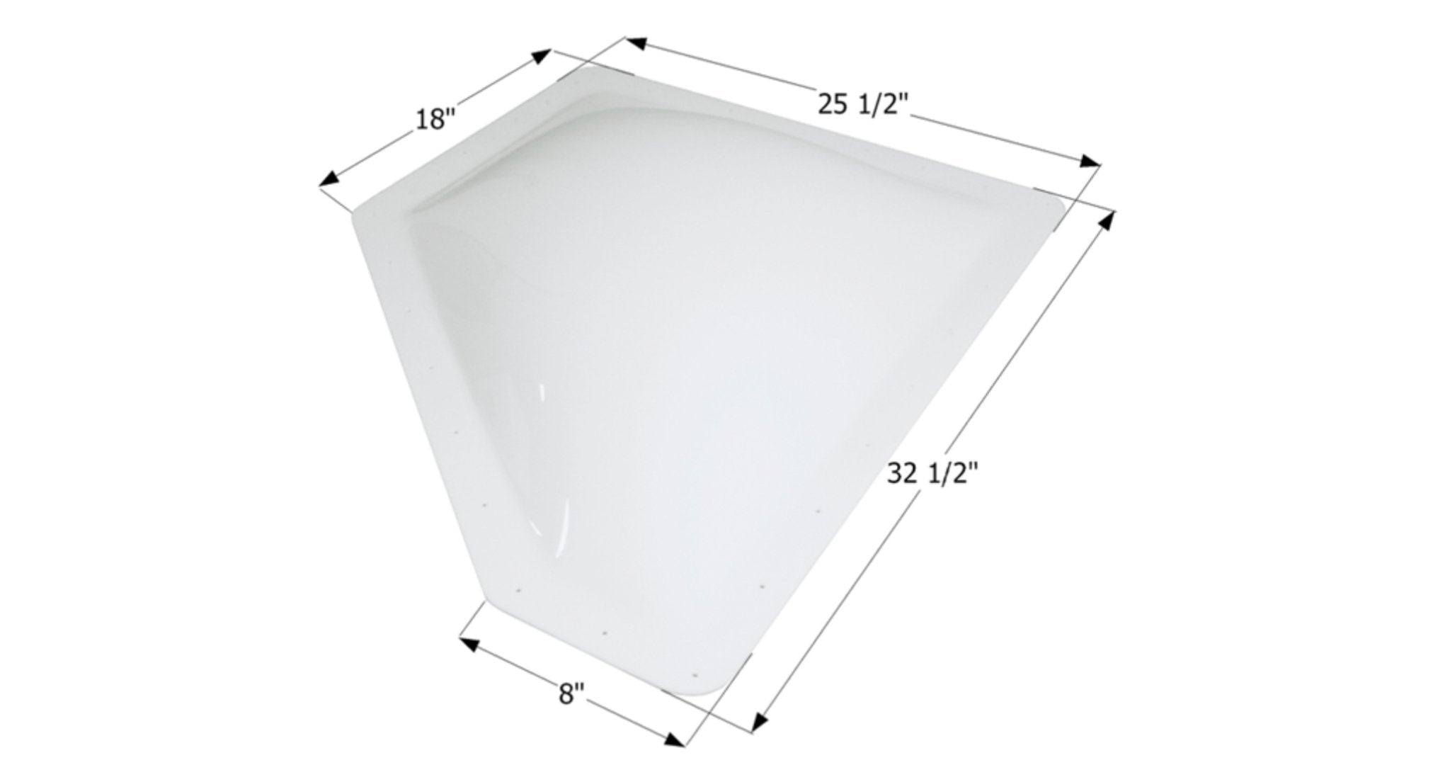 Icon 12372 Neo Angle Skylight 32 1/2" x 25 1/2", White - Young Farts RV Parts