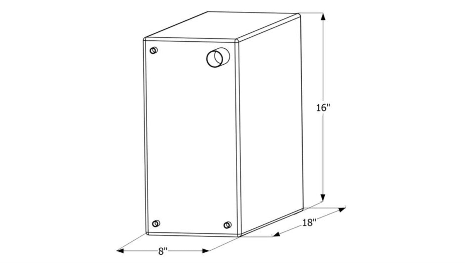 Icon 12729 Fresh Water Tank, 10 Gal. - Young Farts RV Parts