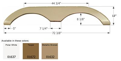 Icon Fender Skirt Keystone Brands Including Laredo/ Challenger 72-3/8 Inch 13 Inch Metallic Bronze 01632 - Young Farts RV Parts