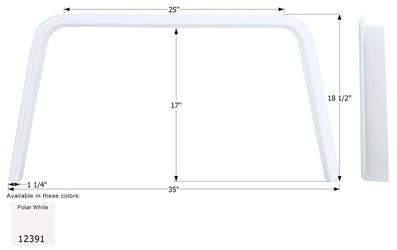 Icon Fender Skirt Various Coachmen Brands Including Freelande 35 Inch 18-1/2 Inch Polar White 12391 - Young Farts RV Parts