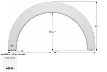 Icon Fender Skirt Various Fleetwood Brands Including Flair Class A motorhomes 41-3/4 Inch 24 Inch Polar White 01916 - Young Farts RV Parts