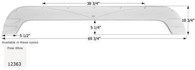 Icon Fender Skirt Various Forest River Brands Including Sandstorm 69-3/4 Inch 10-3/4 Inch Polar White 12363 - Young Farts RV Parts