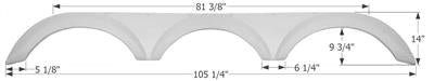 Icon Fender Skirt Various Forest River Brands Including XLR 105-1/4 Inch 14 Inch Black 12315 - Young Farts RV Parts