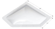 Load image into Gallery viewer, Icon Neo Angle Skylight 4 Inch High Bubble Type Dome 11&quot; x 24&quot; White - 01865 - Young Farts RV Parts