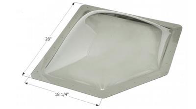 Icon Neo Angle Skylight 7" High Bubble Type Dome Opening 14.25 x 24" White - 12179 - Young Farts RV Parts