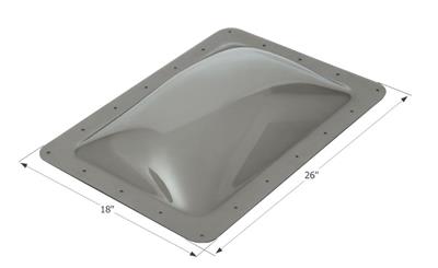 Icon Rectangular Skylight 18 Inch x 26 Inch - Smoke - Set Of 6 - 14267 - Young Farts RV Parts