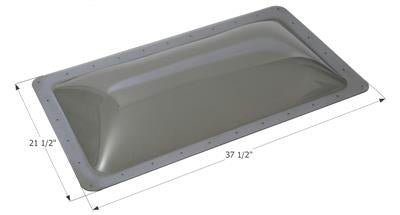 Icon Rectangular Skylight 4" Bubble Type Dome Opening 17-1/2 x 33-1/2 Smoke - 12198 - Young Farts RV Parts