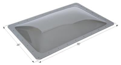 Icon Rectangular Skylight 4 Inch High Bubble Type Dome 26" x 38" Smoke - 12113 - Young Farts RV Parts