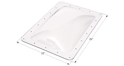 Icon Skylight 4" Bubble Type Dome Rectangular Clear Opening 14" x 22" - Young Farts RV Parts