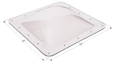 Icon Skylight 4" Bubble Type Dome Square Clear Opening 14" x 14" - Young Farts RV Parts