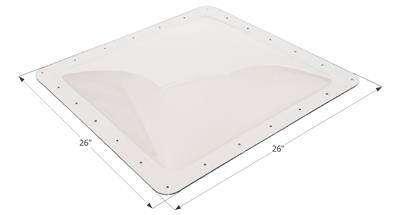 Icon Skylight 4" Bubble Type Dome Square Clear Opening 22" x 22" - Young Farts RV Parts