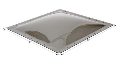 Icon Skylight 4" Bubble Type Dome Square Smoke Opening 30" x 30" - Young Farts RV Parts