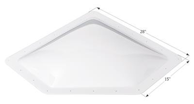 Icon Skylight 4" Bubble Type Neo Angle White Opening 12" x 24" - Young Farts RV Parts