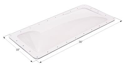 Icon Skylight 4" Bubble Type Rectangular Clear Opening 14" x 34" - Young Farts RV Parts